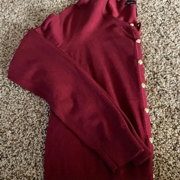 White House Black Market Garnet Color Cardigan-Size Medium - Picture 1 of 3